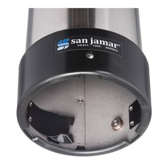 San Jamar Stainless Steel Large Water Cup Dispenser with Removable Cap for 12 to 24 oz. Cups SJMC3400P