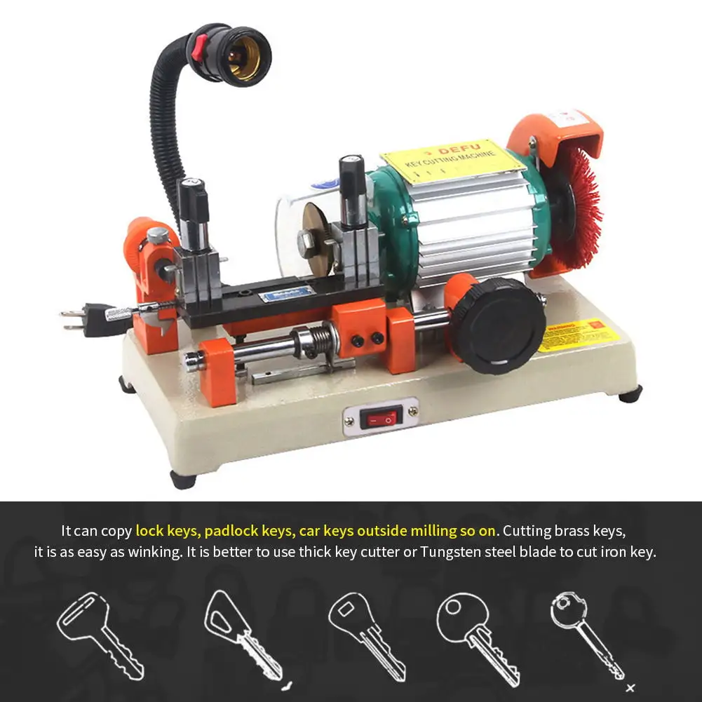 Slsy 110V Key Duplicating Cutting Machine， for 5 Types Models， Hand-Driven/ Automatic Duplicator Copy Machine Cutter Cutting Machine， 120W