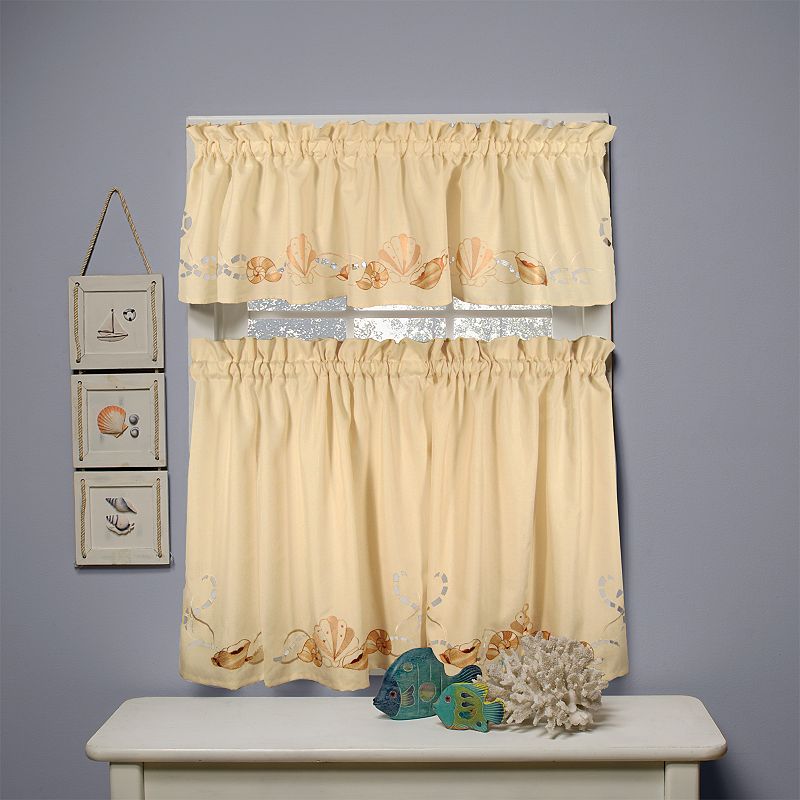 Seabreeze 2-pk. Tiered Curtains