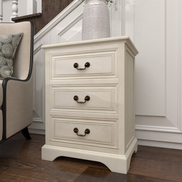 Cream Wood Traditional Cabinet 25 x 17 x 14 - 17 x 14 x 25