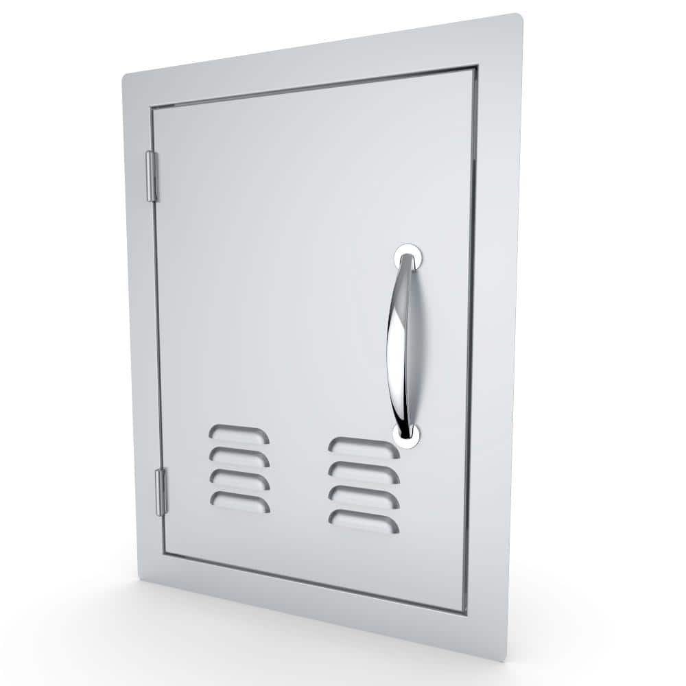 Sunstone Classic Series 17 in. x 23 in. 304 Stainless Steel Left Swing Vertical Vented Door A-DV1420-L