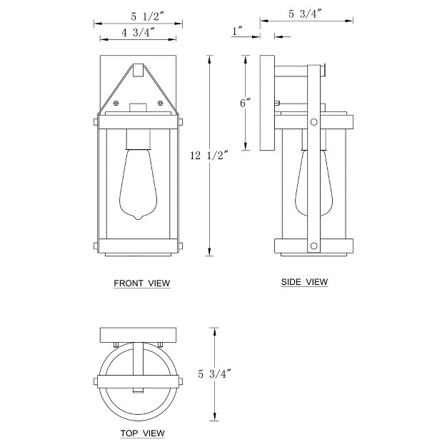 C Cattleya Black And Woodgrain Outdoor Wall Lantern Sconces With Clear Strip Glass Shade 2 pack