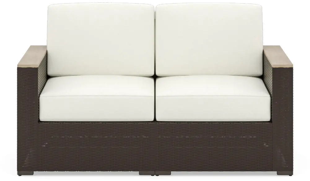 Palm Springs Brown Outdoor Loveseat