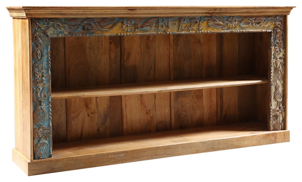 Rustic Traditional Solid Wood 2 Shelf Bookcase   French Country   Bookcases   by Sierra Living Concepts Inc  Houzz