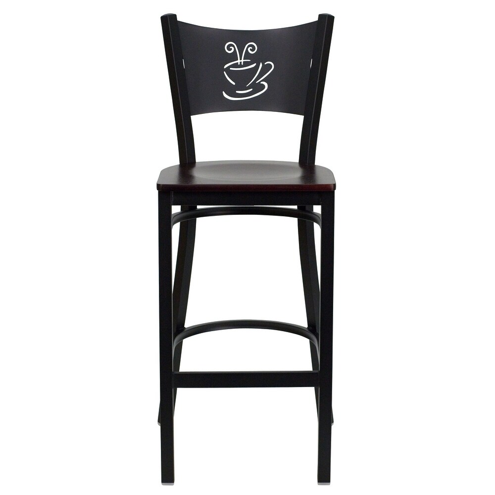 2 Pk. Coffee Back Metal Restaurant Barstool   18.25\