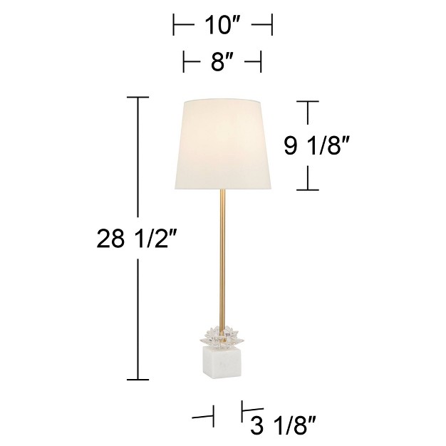 Tall Set Of 2 Gold Metal White Drum Shade For Bedroom Living Room Bedside Nightstand Office Kids