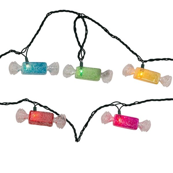 Kurt Adler UL 10Light MultiColor Glitter Candies Light Set