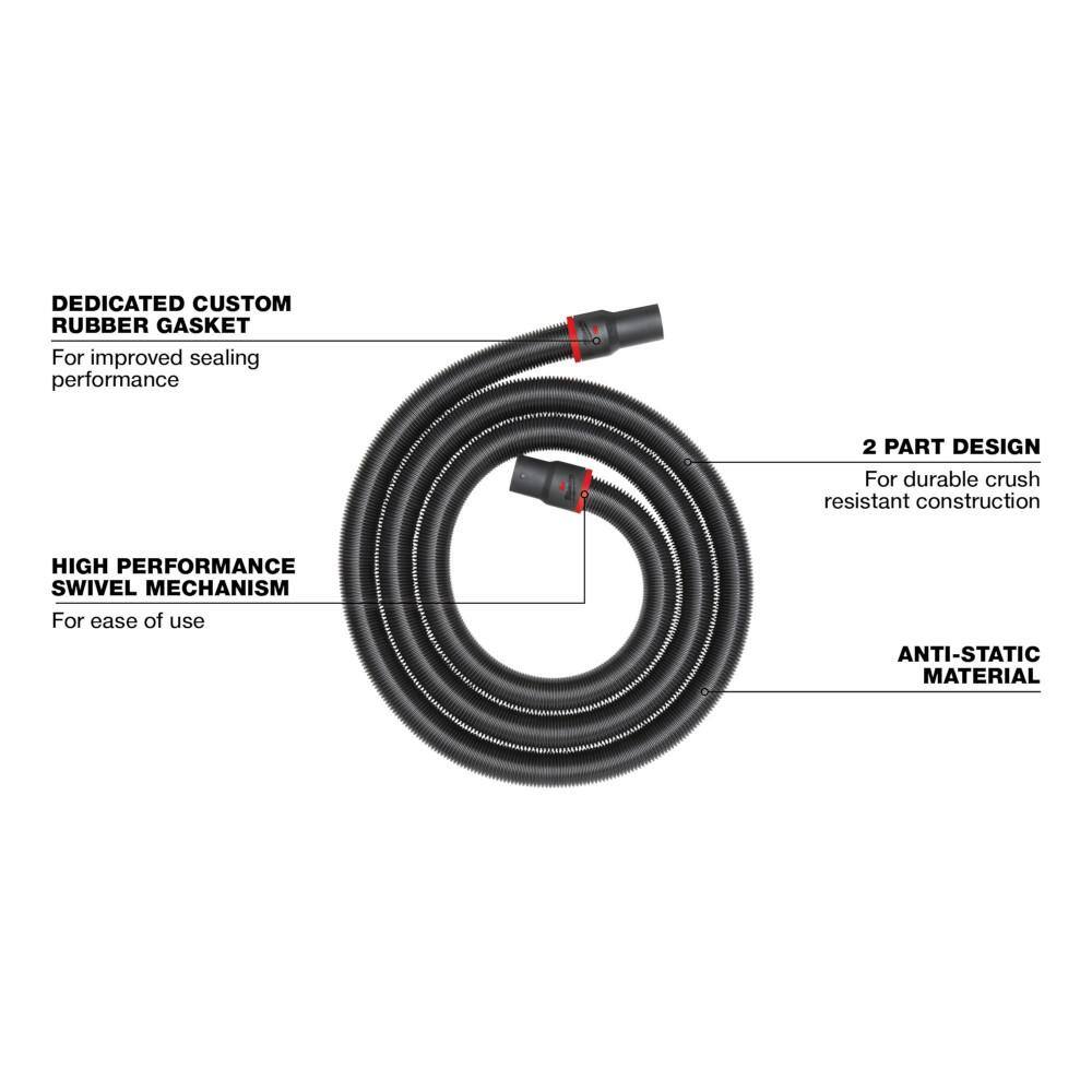 MW 2-12 in. 16 ft. Flexible Hose for WetDry Shop Vacuums (1-Piece) 49-90-2004