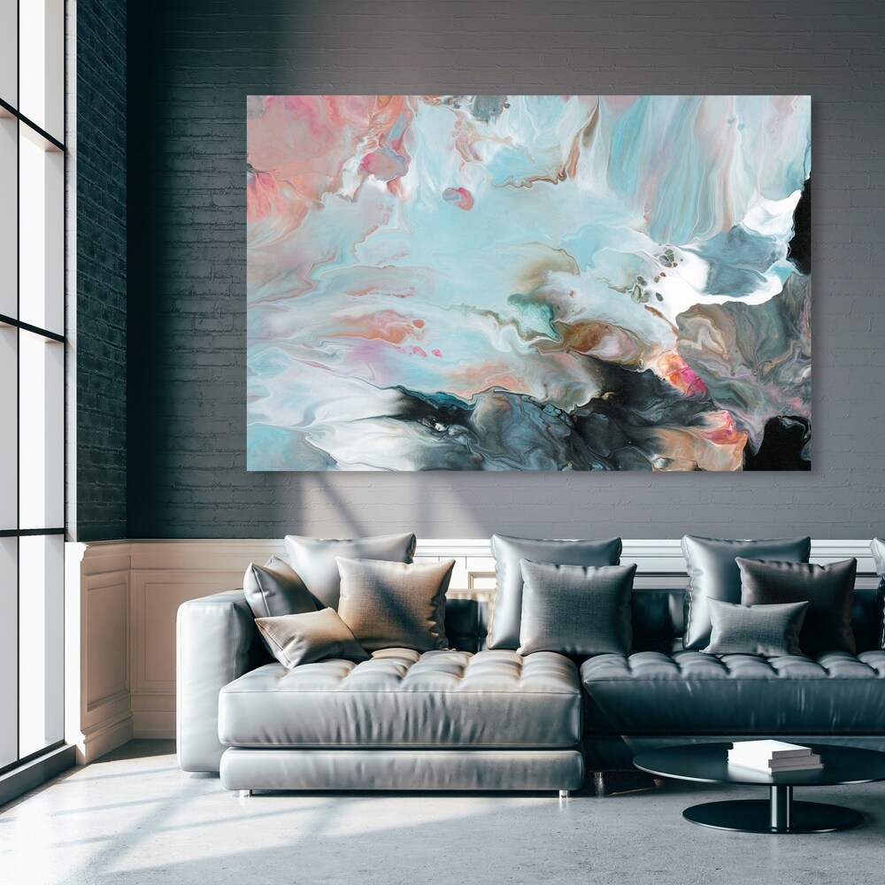 Oliver Gal 'Dreaming in Colors' Abstract Wall Art Canvas Print   Blue  Pink