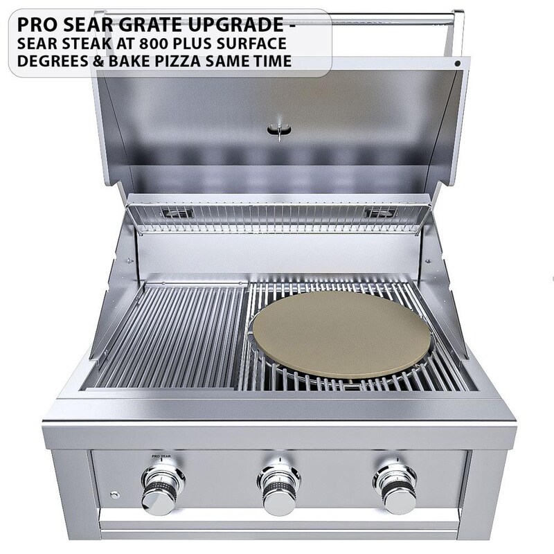 Sunstone Ruby 30-Inch 3-Burner Built-In Natural Gas Grill With Pro-Sear