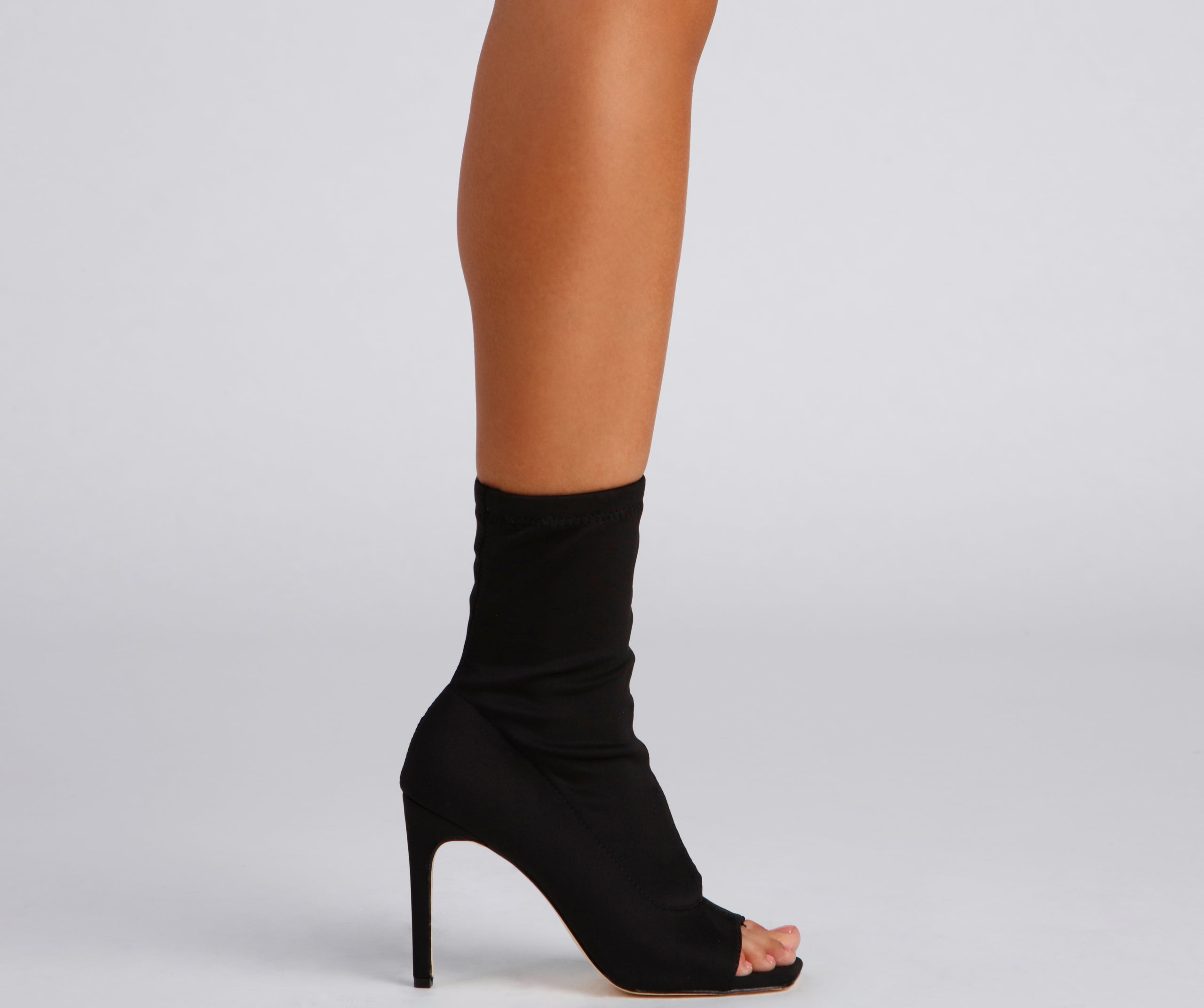 Peep Toe Stunner Stiletto Booties