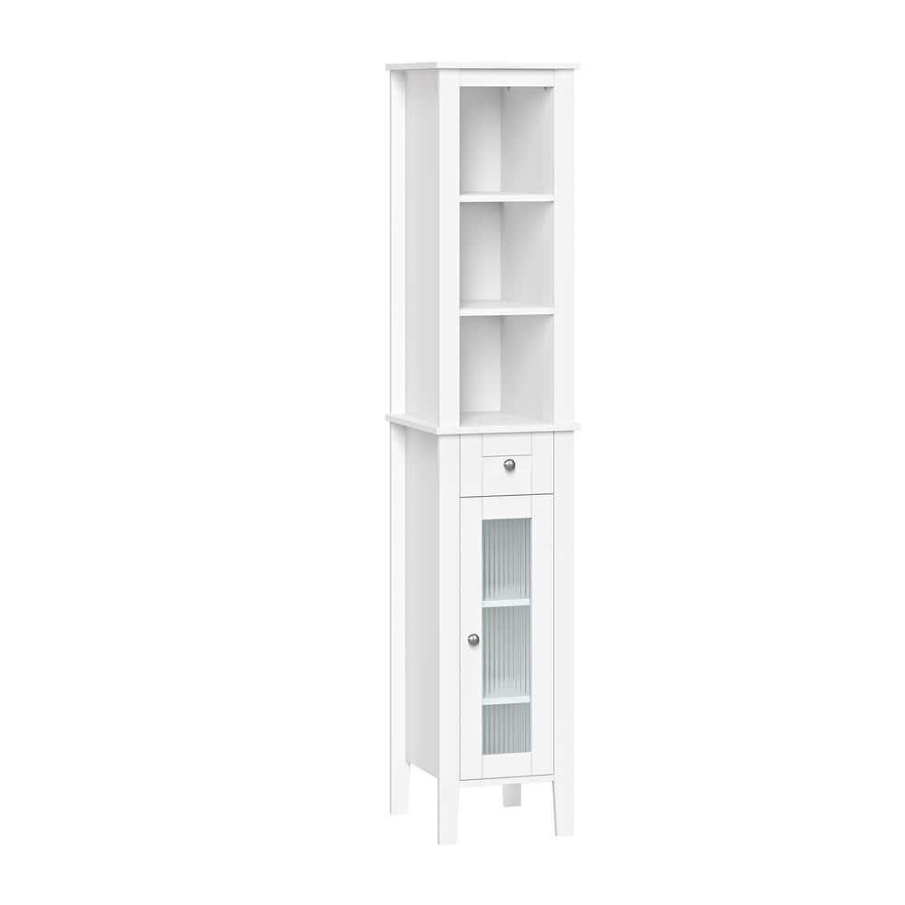 RiverRidge Home Prescott 1175 in W x 60 in H x 13 in D Slim Tall Cabinet in White