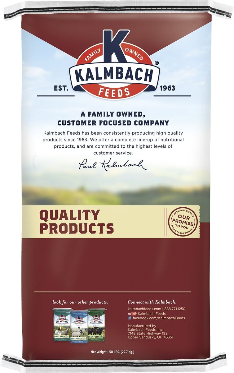 Kalmbach Feeds 20% Ostrich and Emu Pellet Ratite Food， 50-lb bag