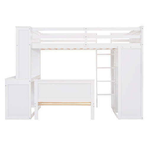 Twin Size Loft Bed with a Stand Alone Bed  Shelves...