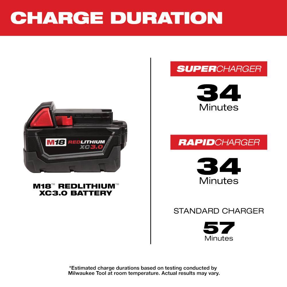 MW M18 18-Volt Lithium-Ion XC Extended Capacity Battery Pack 3.0Ah (8-Pack) 48-11-1822