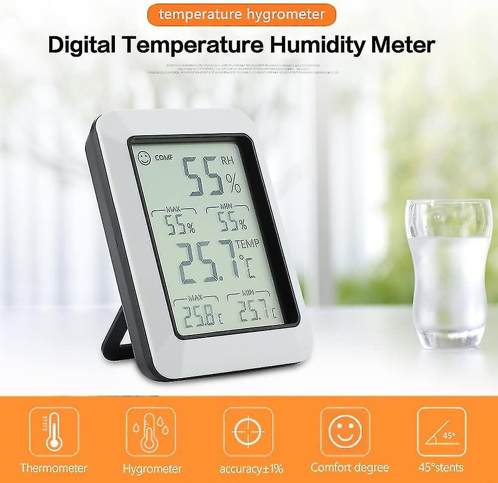 Digital Lcd Hygrometer Temperature Lcd Humidity Monitor Indoor Digital Room Thermometer