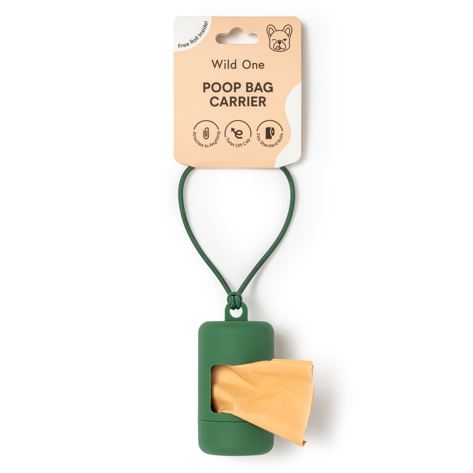 Wild One Spruce Poop Bag Carrier for Dogs， 4.4