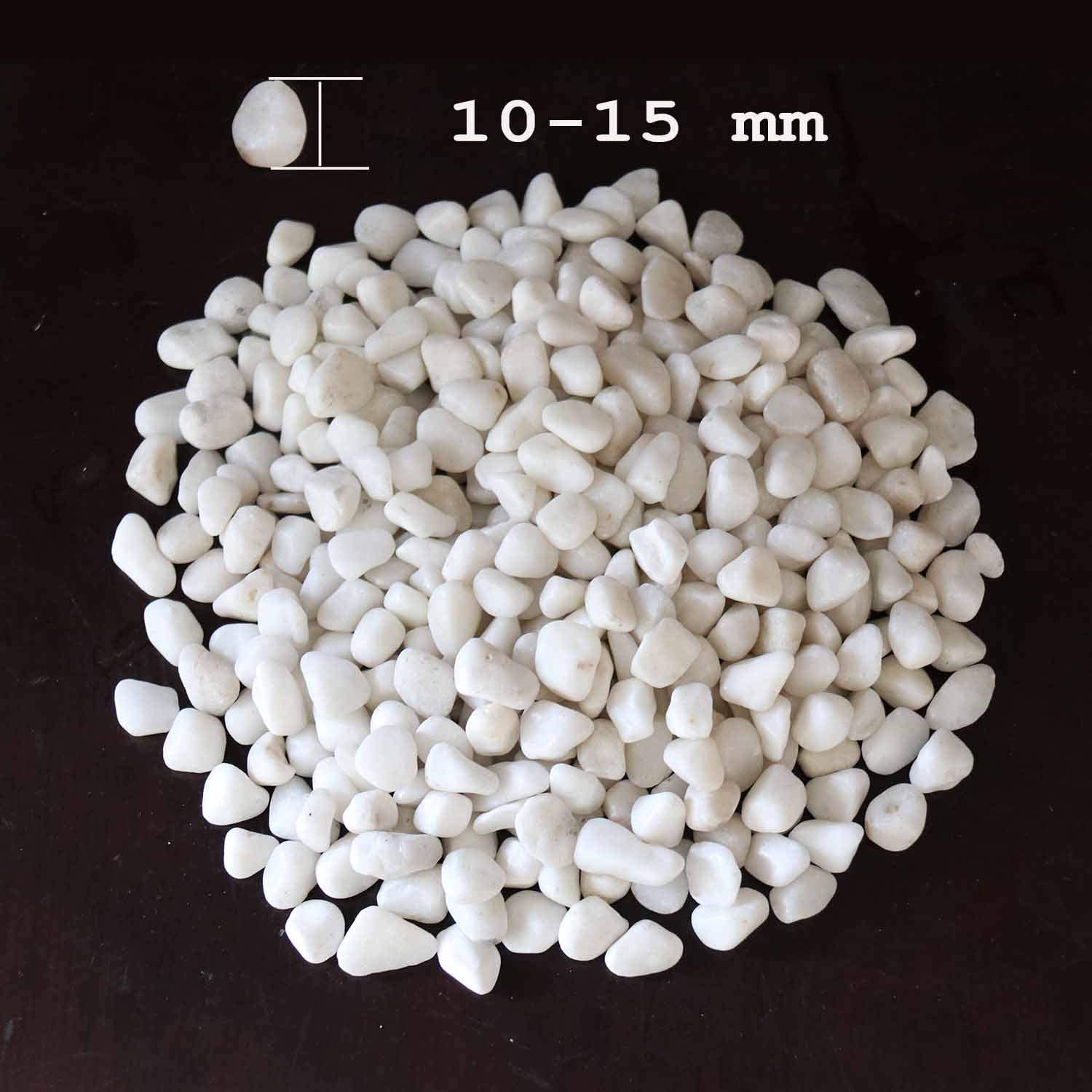 Koltose by Mash - Polished White Bean Pebbles, 1” - 2” inch Natural Decorative Stones, 10 lbs