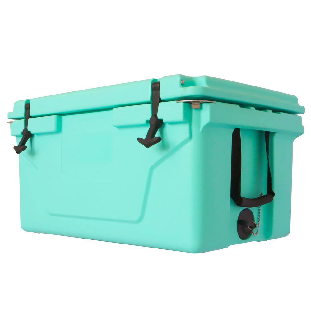 Tatayosi 18 .5 in. W x 29.5 in. L x 15.5 in. H Lake Blue Portable Ice Box Cooler 65QT Outdoor Camping Beer Box Fishing Cooler P-DJ-102234