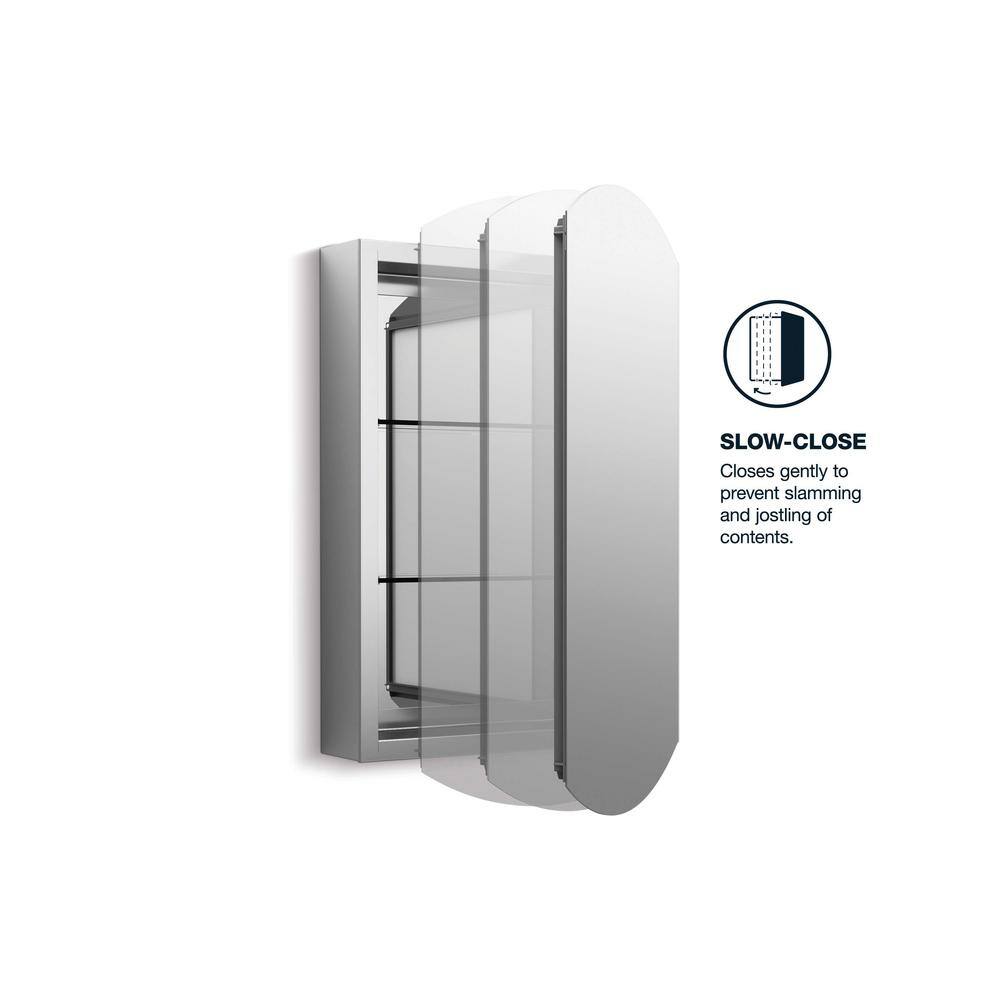 KOHLER Archer 20 in. x 31 in. Recessed or Surface Mount Soft Close Medicine Cabinet with Mirrored Door R79222-NA