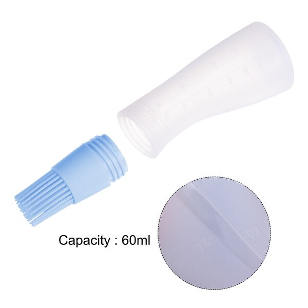 2pcs Silicone Oil Bottle Brush for Barbecue Cooking Baking， Light Blue - Light Blue