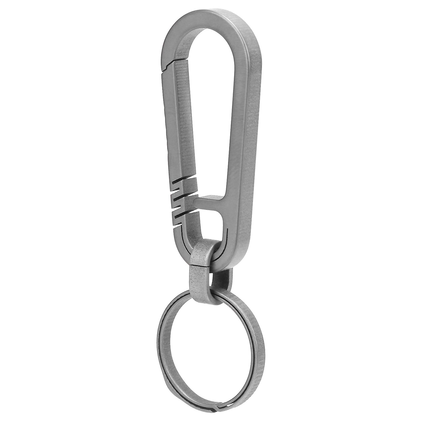 Titanium Alloy Keychain Key Holder Quick Release Key Chain Ring Buckle Hanging Carabinergray