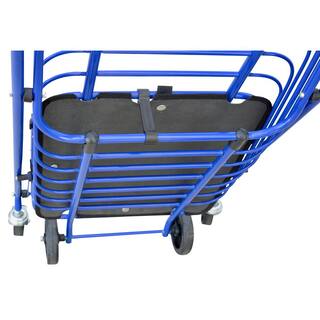 MW Steel Shopping Cart in Blue with Accessory Basket SC34