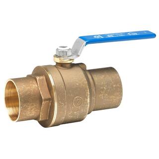 HOMEWERKS 2 in. SWT x 2 in. SWT Full Port Lead Free Brass Ball Valve 116-4-2-2