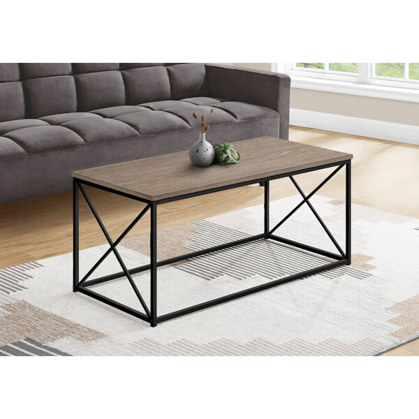 Dark Taupe and Black Coffee Table