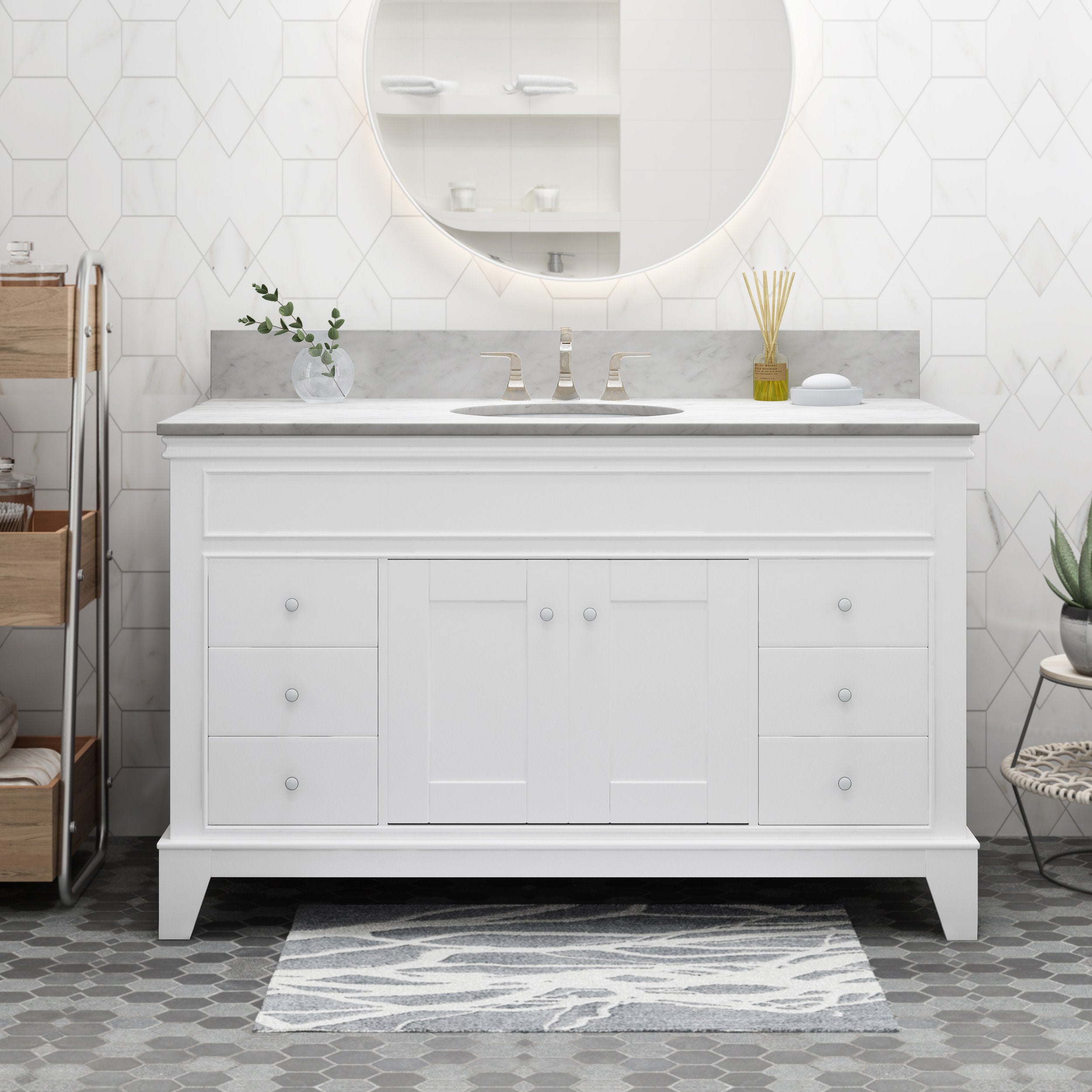 Lorent Contemporary Marble Countertop with Sink