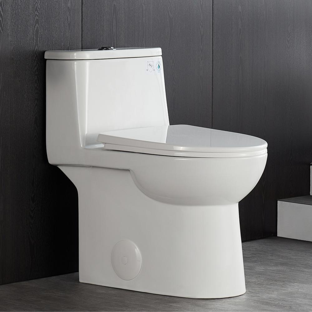 DEERVALLEY Ursa Comfortable Height 12 in Rough in Size 1Piece 08128 GPF Dual Flush Elongated Toilet in White Seat Included