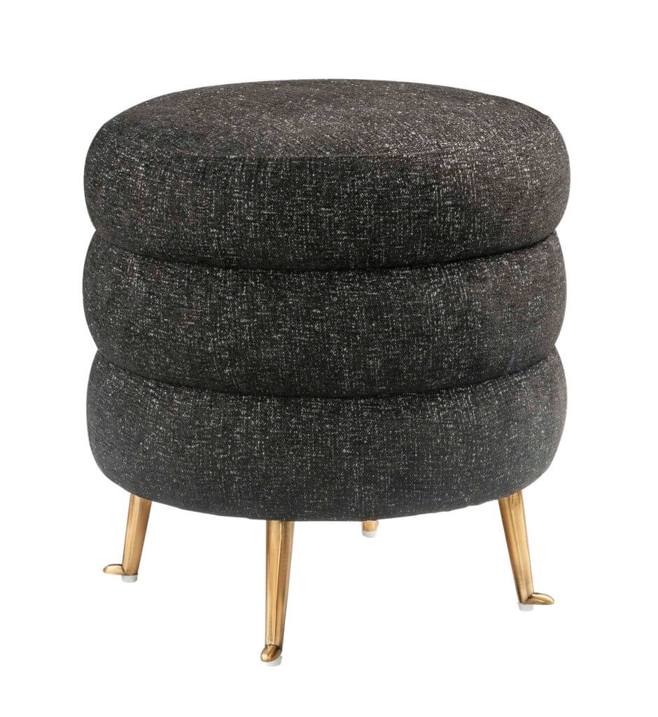 Ladder Tweed Ottoman