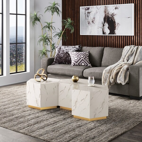 Darcy Faux Marble Coffee Table by iNSPIRE Q Bold