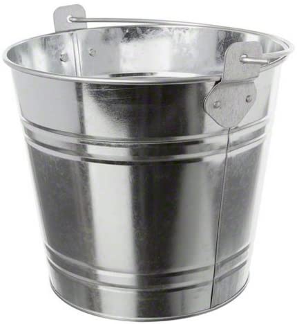 American Metalcraft Natural Galvanized Steel Pail， 1.16-Gallon， 8， Silver