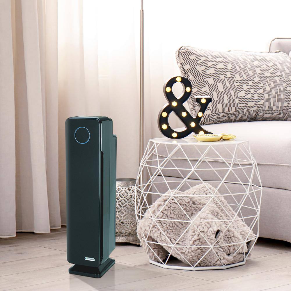 GermGuardian Elite 4-in-1 5 Speed Air Purifier with True HEPA filter UV Sanitizer for Medium Rooms up to 167 Sq. Ft. Black AC5350B