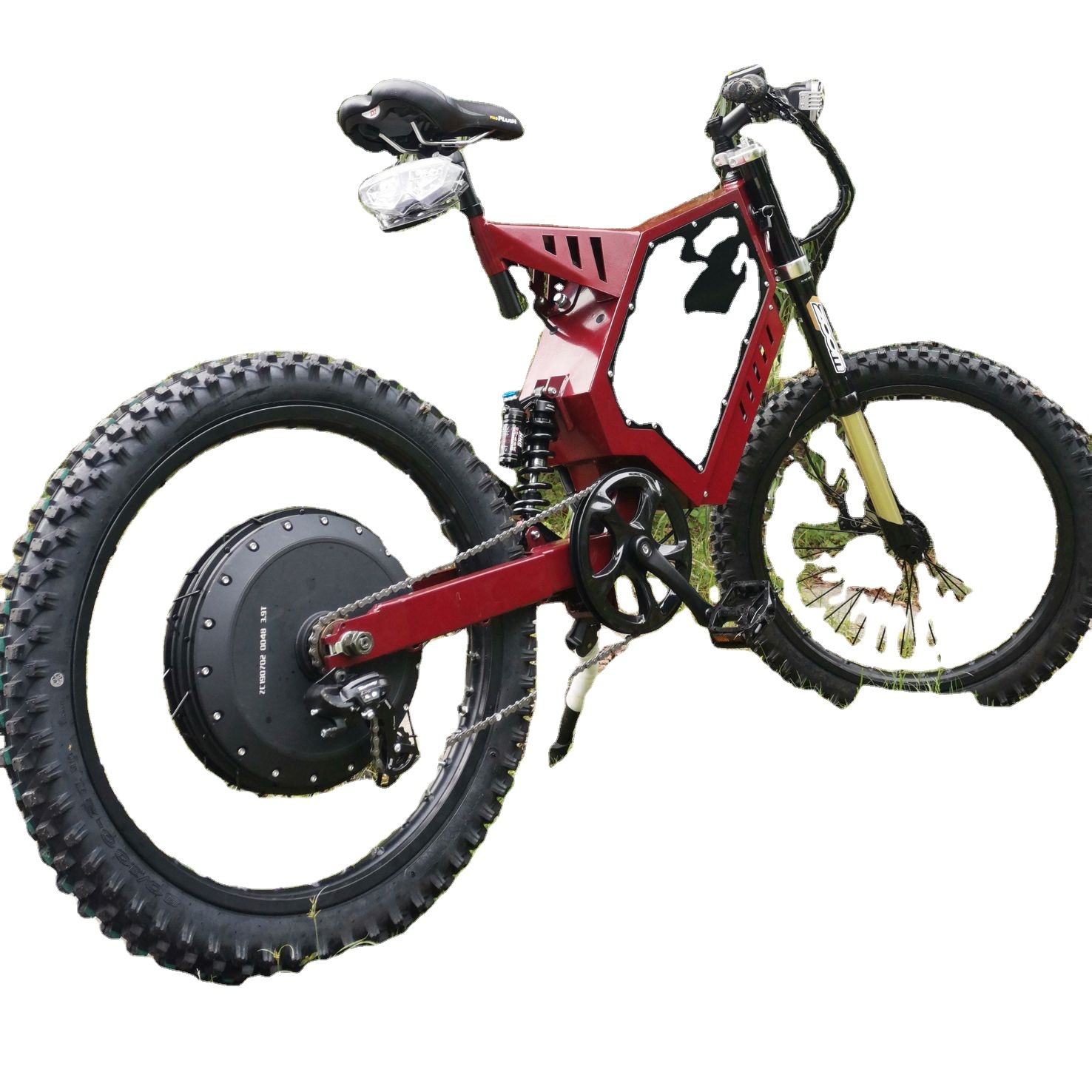 2023 new outdoor cycling 7 speed jump mountain electric bikes/downhill mountain jump 72v8000w bike for man