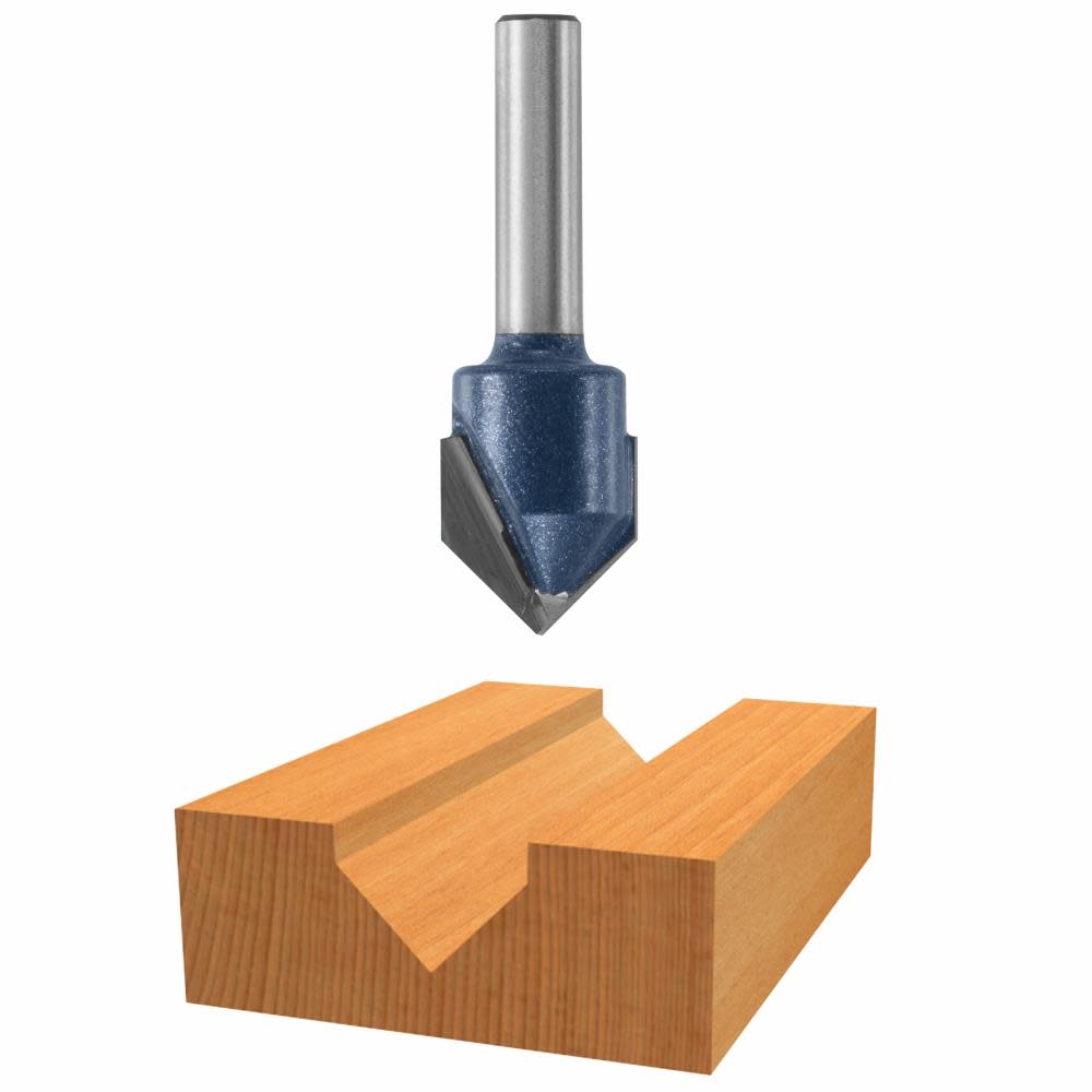 Bosch 90 x 9/16 In. Carbide Tipped V-Groove Bit 85219M from Bosch