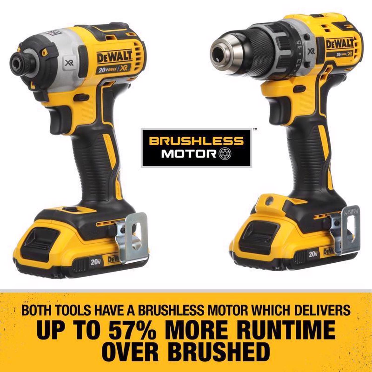 DW 20V MAX Cordless Brushless 2 Tool Compact Drill and Impact Driver Kit