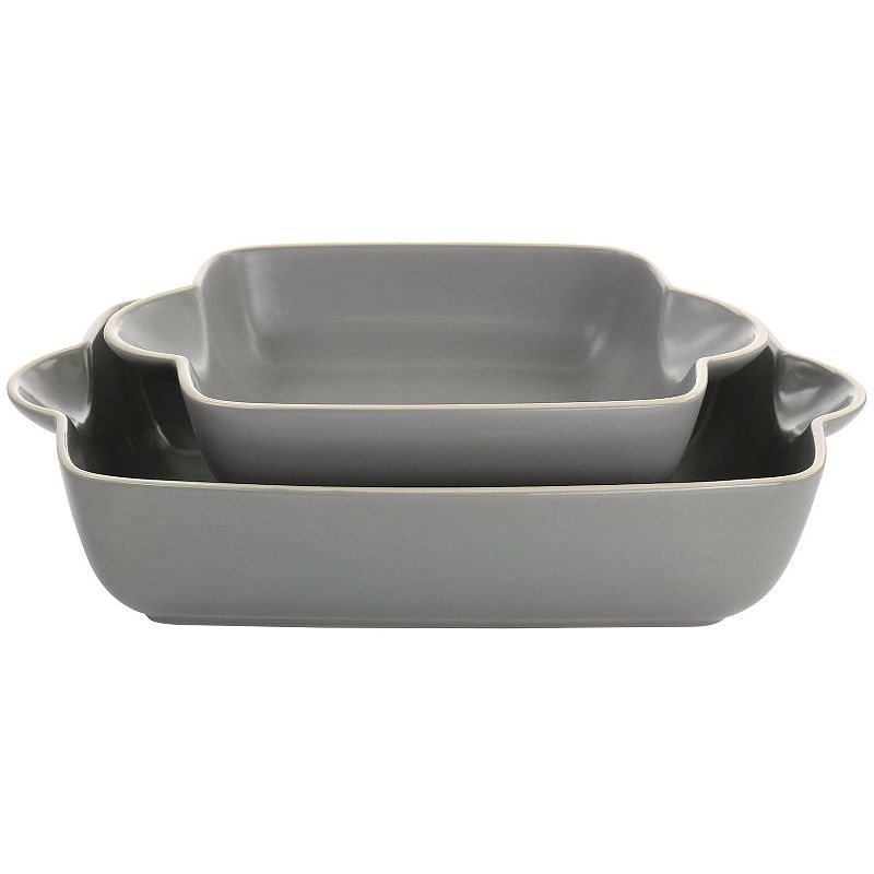 Gibson Home Rockaway 2 Piece Stoneware Nesting Bakeware Set