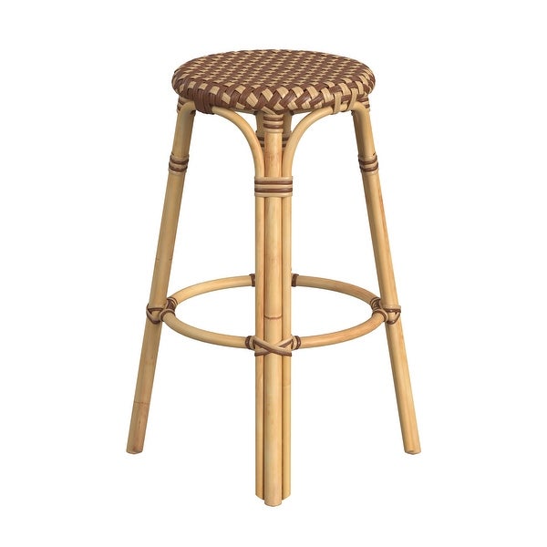 Tobias Rattan Round Bar Stool