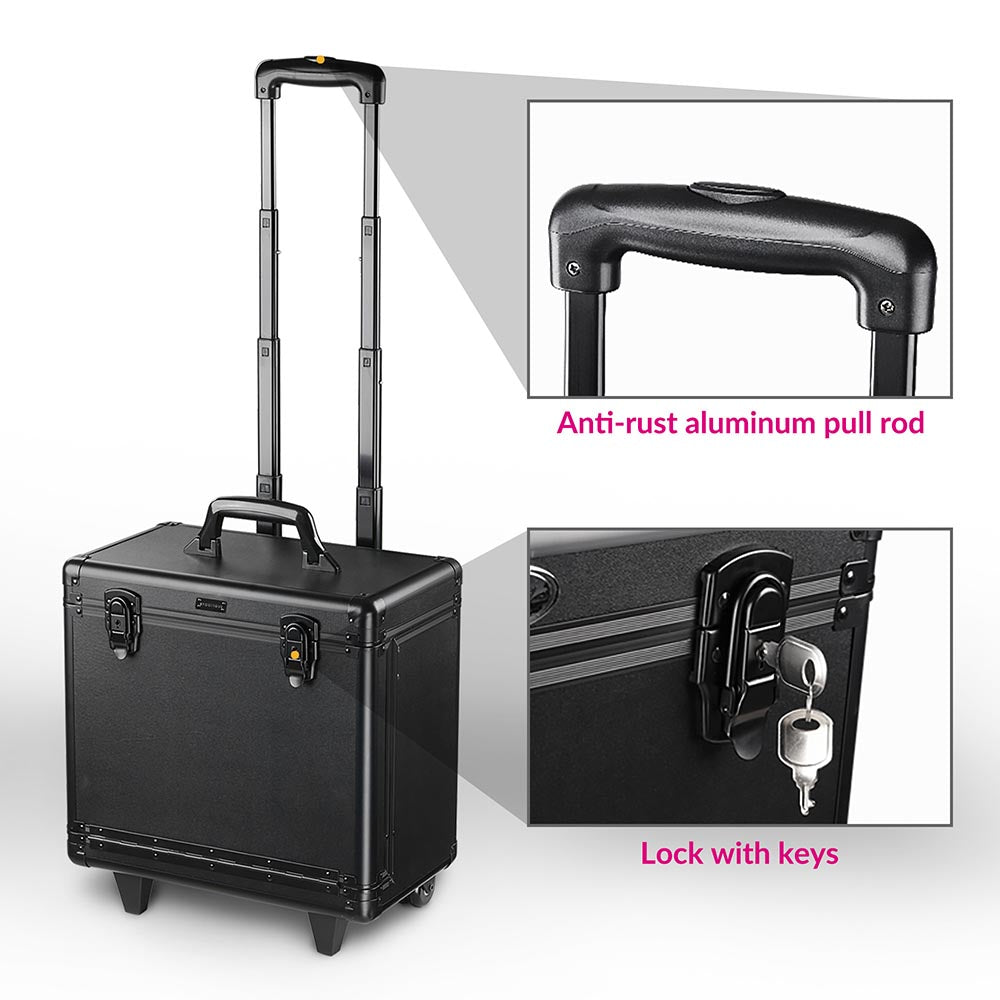 Byootique Hair Stylist Rolling Case Lock Hairdresser Tool Case