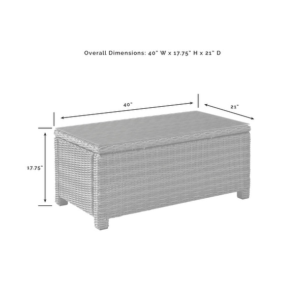 Crosley Bradenton 7Pc Outdoor Wicker Sofa Set