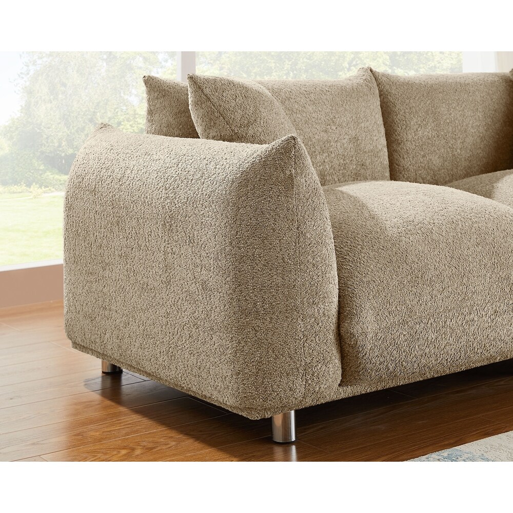 78.2nch Wide Boucle Sofa  Scandinavian style Couch  Loveseat