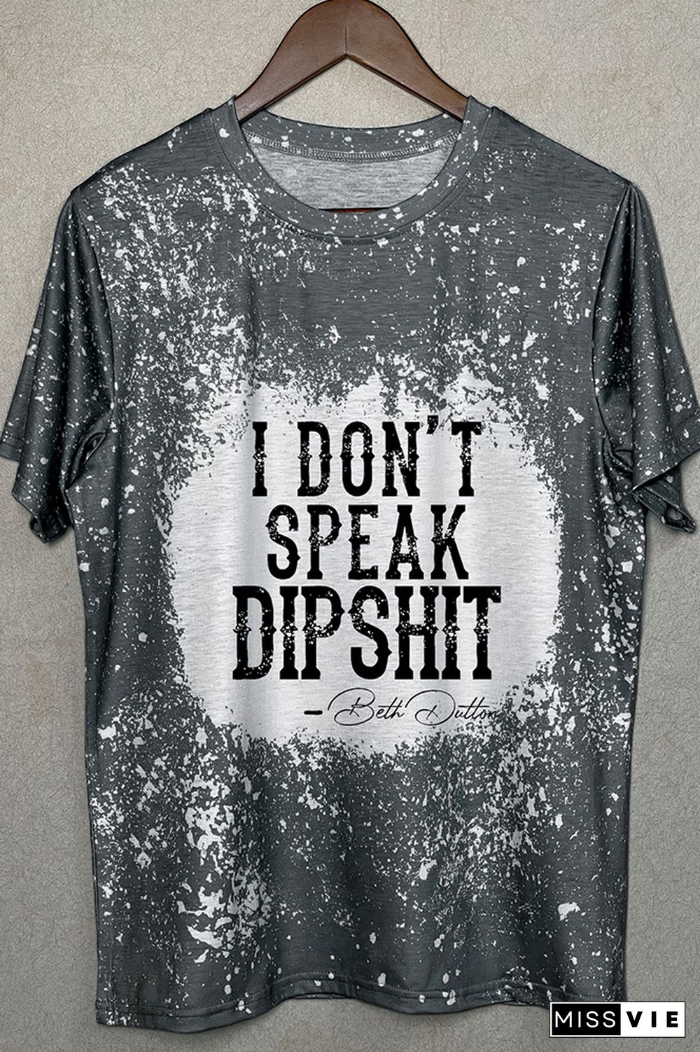 Yellowstone I don't Speak Dipshit Tee O-neck Short Sleeve Top Women Wholesale