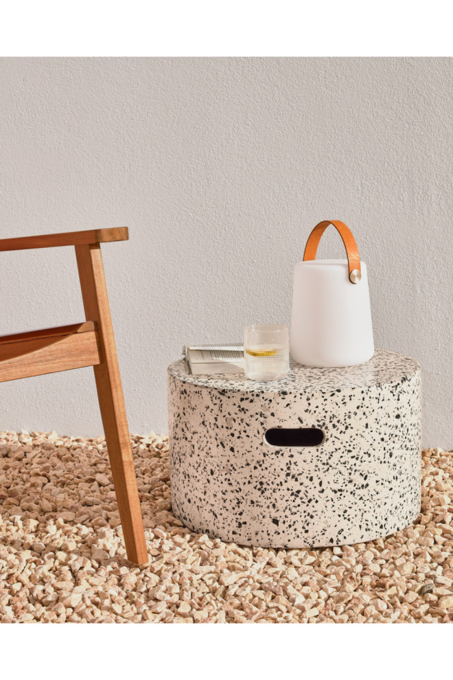 White Terrazzo Coffee Table  La Forma Jenell   Transitional   Coffee Tables   by Oroa   Distinctive Furniture  Houzz