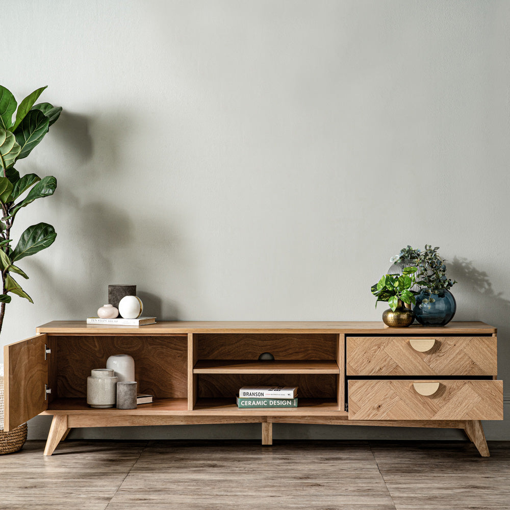 LOFTUS Entertainment TV Unit 180cm - Oak