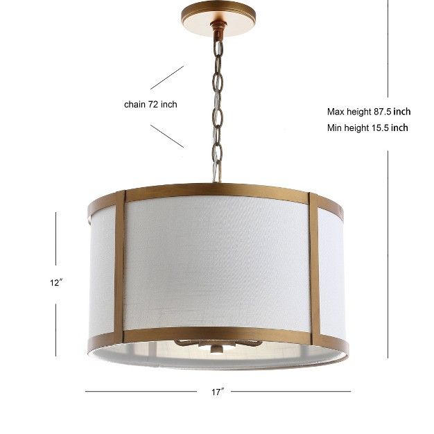 Metal Thatcher Pendant Ceiling Light includes Energy Efficient Light Bulb Gold Jonathan Y