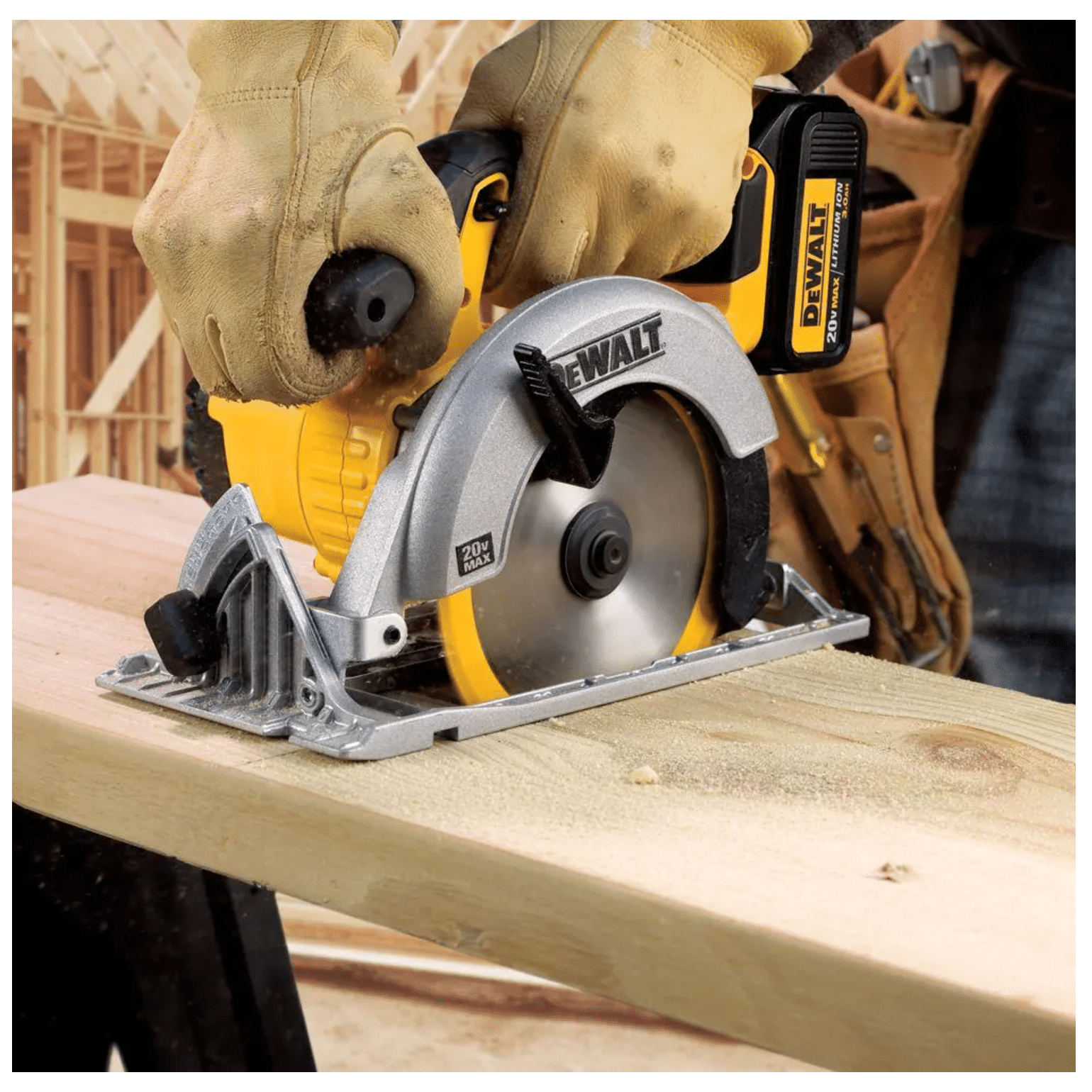 Dewalt 20-Volt Max Cordless 6-1/2 in. Circular Saw with (2) 20-Volt Batteries 5.0Ah and Charger (DCB2052CKW391B)