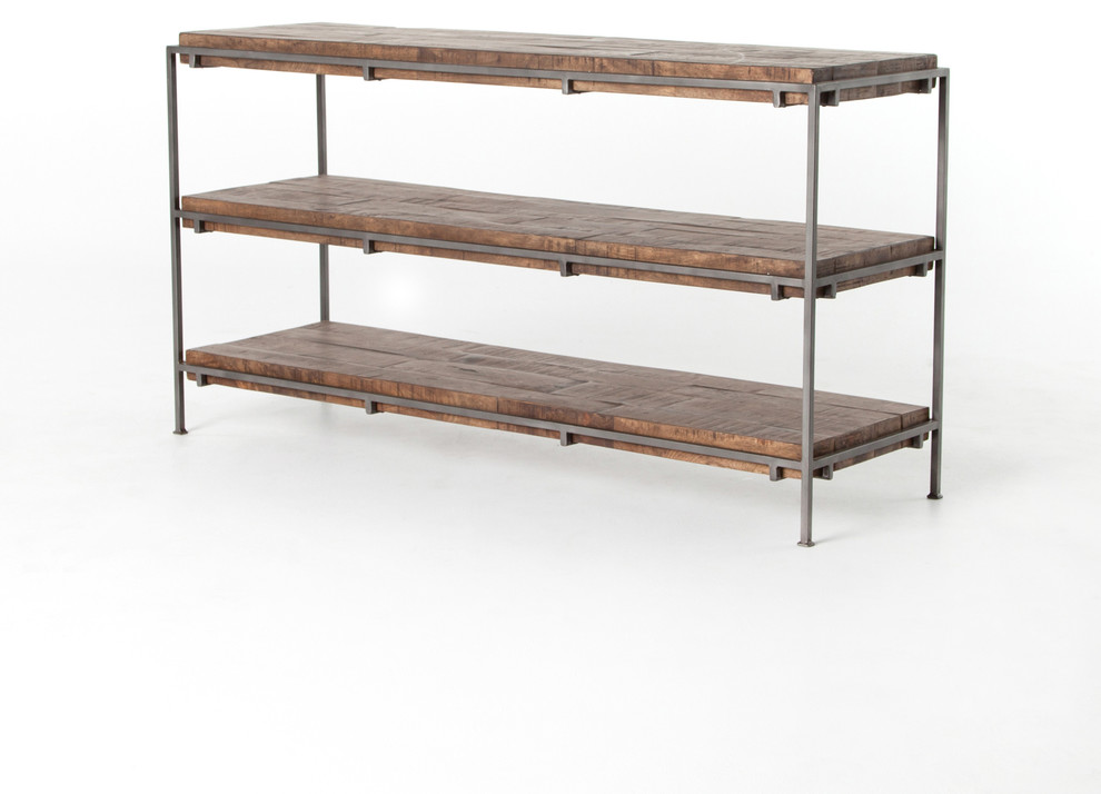 Simien Media Console  Gunmetal   Industrial   Console Tables   by PlaidFox  Houzz