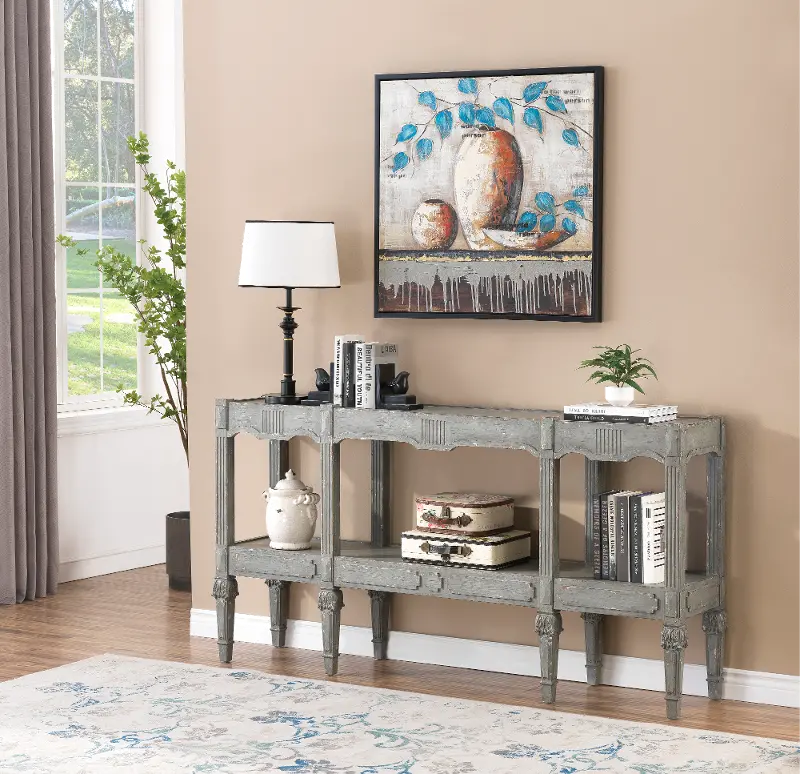 Florentine Vintage Gray Console Table